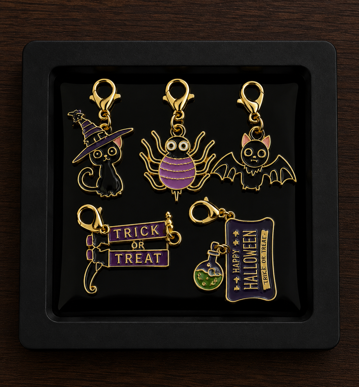 Spooky Season Stitch Marker Sets (5 markers per set)